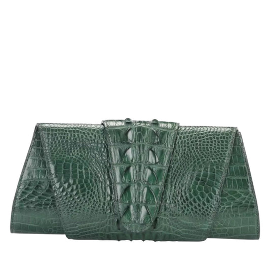 Crocodile Leather Clutch Purse for Women | Handmade in Italy