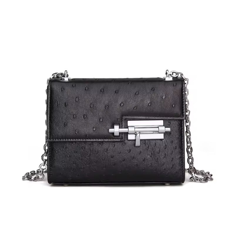 Ostrich leather bag