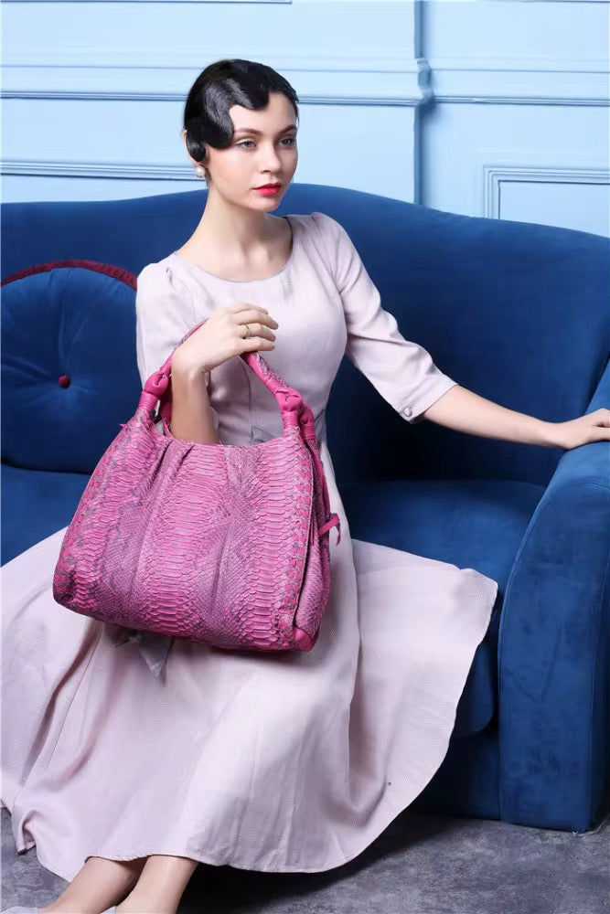 Vintage Snake Leather Handbag – Handmade in Italy | Noiyan