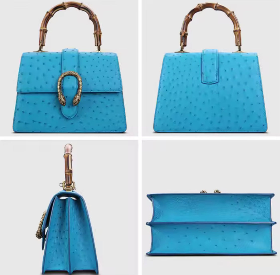 Ostrich leather bag