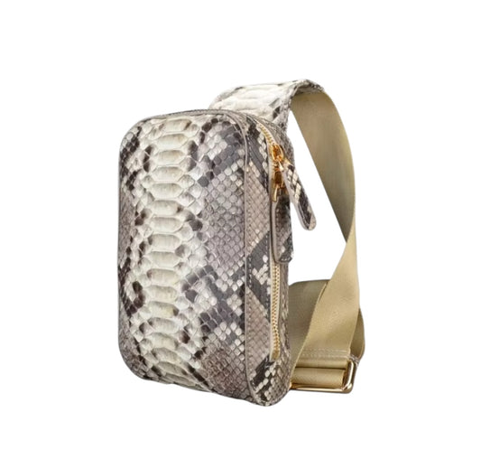 Crossbody Snake Leather Bag for Men – Handmade in Italy | Noiyan
